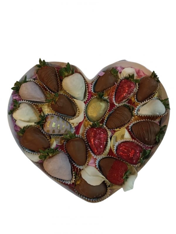 Corazon de fresas achocolatadas R22
